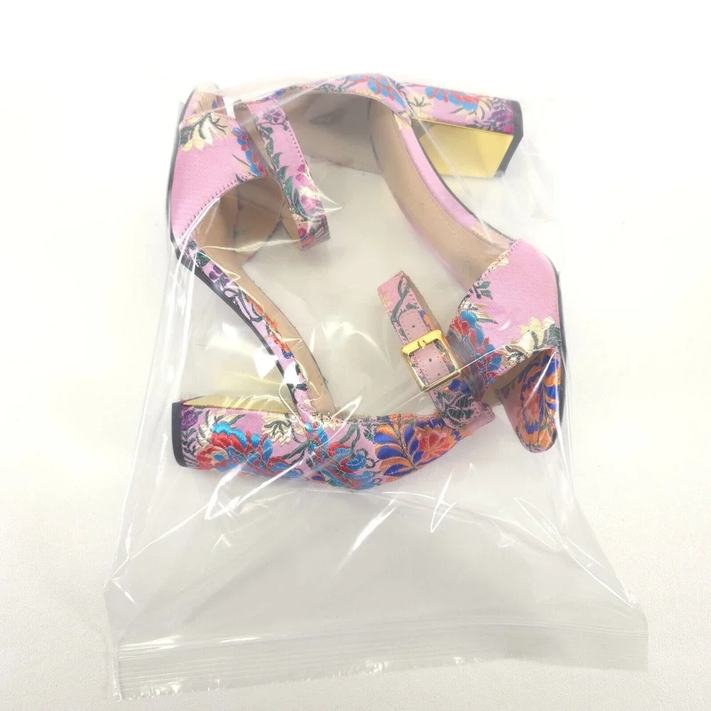 J Renee Flaviana High Heel Pumps Women 6M Floral Peep Toe Strappy Office Siren‎
